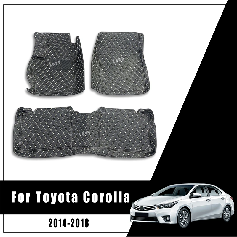 

Car Floor Mat Trunk Mat For Toyota Corolla XI 11th E170 2018 2017 2016 2015 2014 Leather Trunk Carpet Auto Interior Accessories