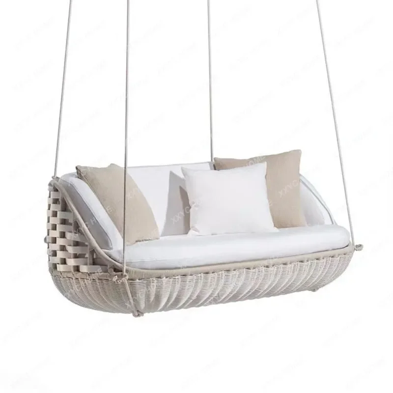 Outdoor Hanging Basket Rattan Chair Glider Indoor Balcony Lazy Single Table and Chair Bird's Nest Courtyard Villa Rattan Chair