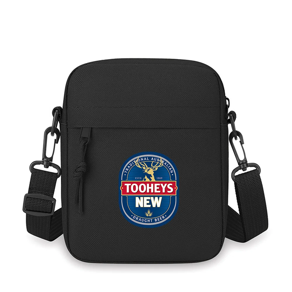 

Toheys New Beer Classic Logo Men Crossbody Bag Single Shoulder Women Cartoon Anime Film Printing Design Unisex
