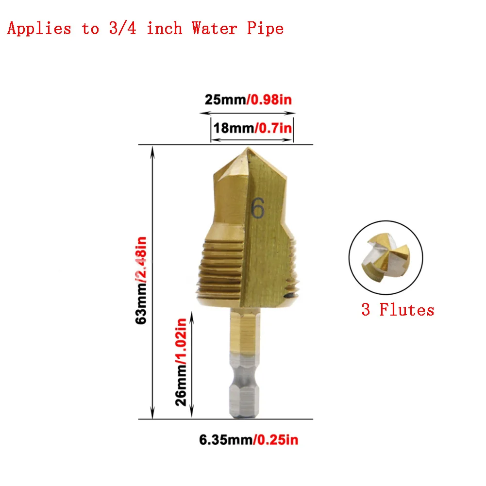 Punta da trapano PPR con infila tubi in PVC 1/2 pollici 3/4 pollici 1 pollice muore infila tubi utensili elettrici parti accessori