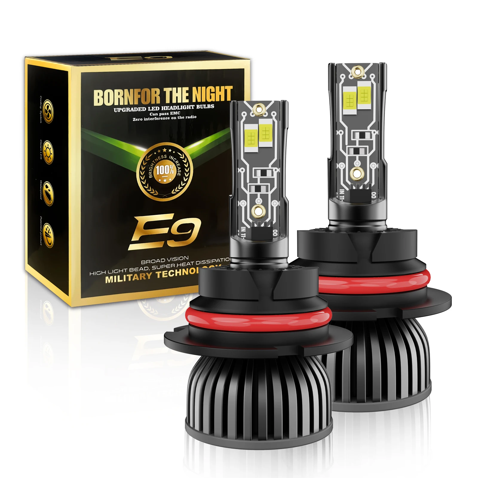 

Upgrade Your Car Lighting with 9007 HB5 Hi Lo Beam LED Headlight Bulbs 12V 80W 6500K 10000Lm