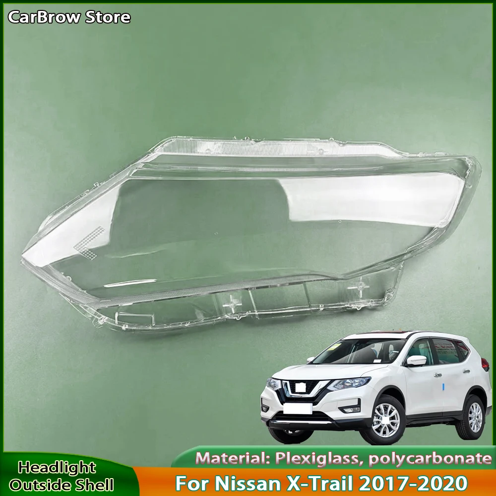 

Корпус объектива фары, передний фонарь, автомобильный прозрачный корпус для Nissan X-Trail 2017 2018 2019 2020, прозрачная крышка автомобильной фары