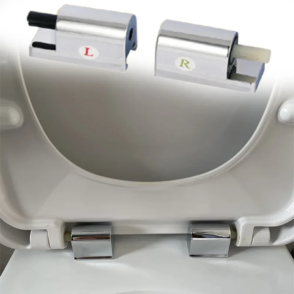 2PCS Toilet Seat Hinge To Top Close Soft Release Quick Install Toilet Kit For Most Standard Toilet Seats With Top Fix Hinge