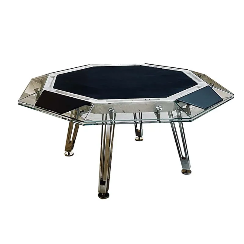 Crystal Glass Multiplayer Athletic Club Chip Table Chess and Card Special Table