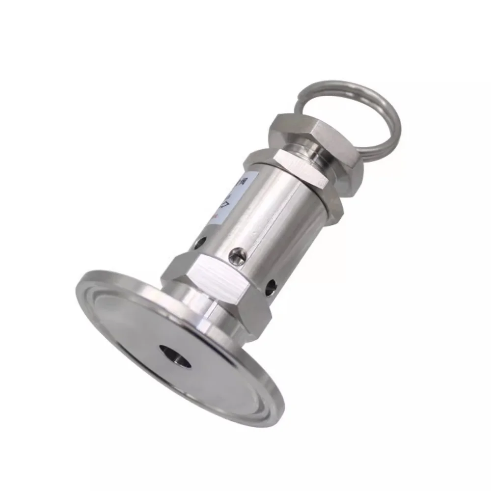 Clamp OD25.4mm Exhaust Valve SS304 Fermentation Tank Manual Clamp Spring Automatic Pressure Relief Valve Safety Valve
