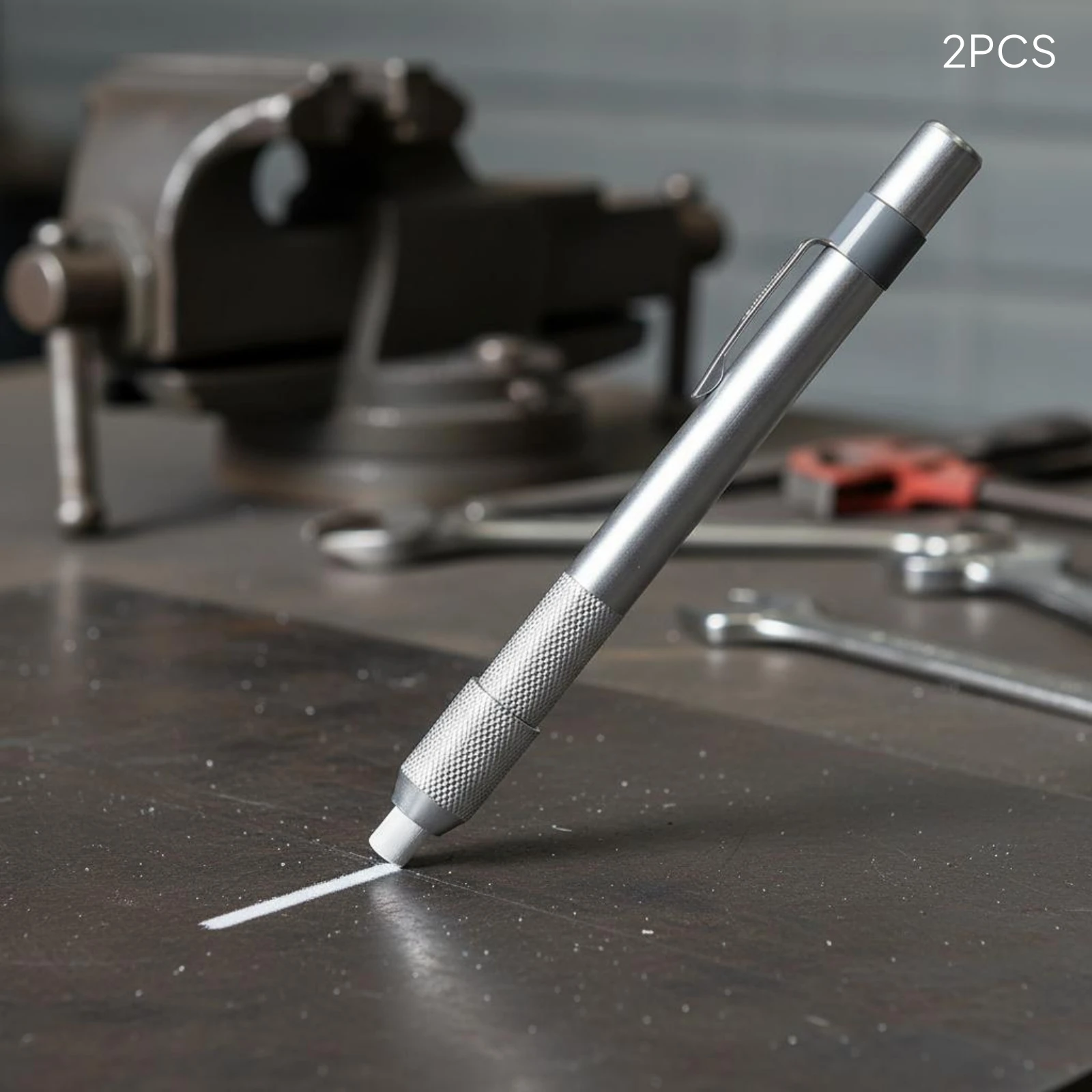Soapstone Marking Instrument Holder Metal Soapstone Refills Automatic Marking Instrument Holder Knurled Grip Writing Supply