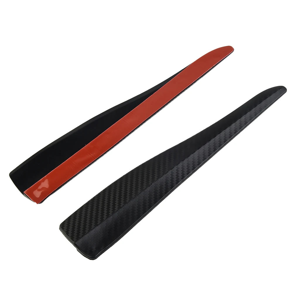 Bumper Strip Carbon Fiber Crash Guard Flexibly Shaped Soft Rubber Trim 28*5cm 2pcs/Set Car Accessories  Bumper