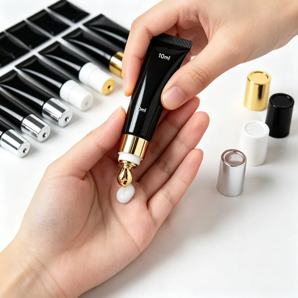 50pcs-10g-ml-black-cosmetic-soft-tube-with-zinc-alloy-ceramic-pump-head-empty-bottle-dispensing-eye-cream-and-lipstick