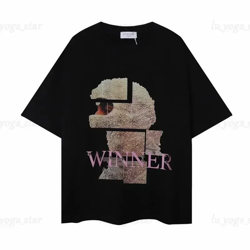 تي شيرت رجالي Ih Nom Uh Nit قناع تي شيرت تي شيرت أبيض وأسود رئيس الشارع عادية فضفاض المحملة عالية الجودة قصيرة الأكمام حجم الخريف