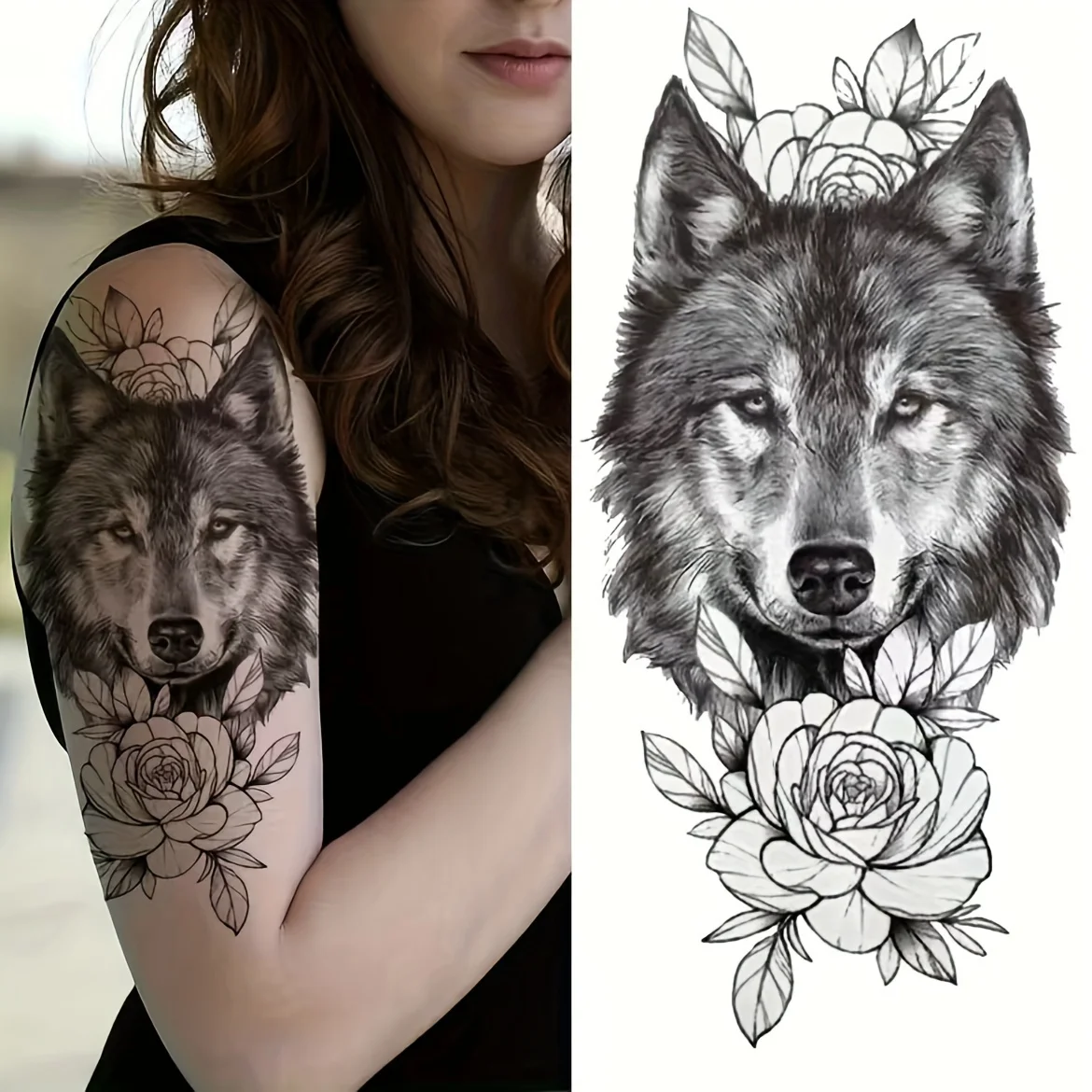 Waterproof Temporary Tattoo Sticker Scorpion wolf flower fake tatto flash tatoo tatouage temporaire for women men girl