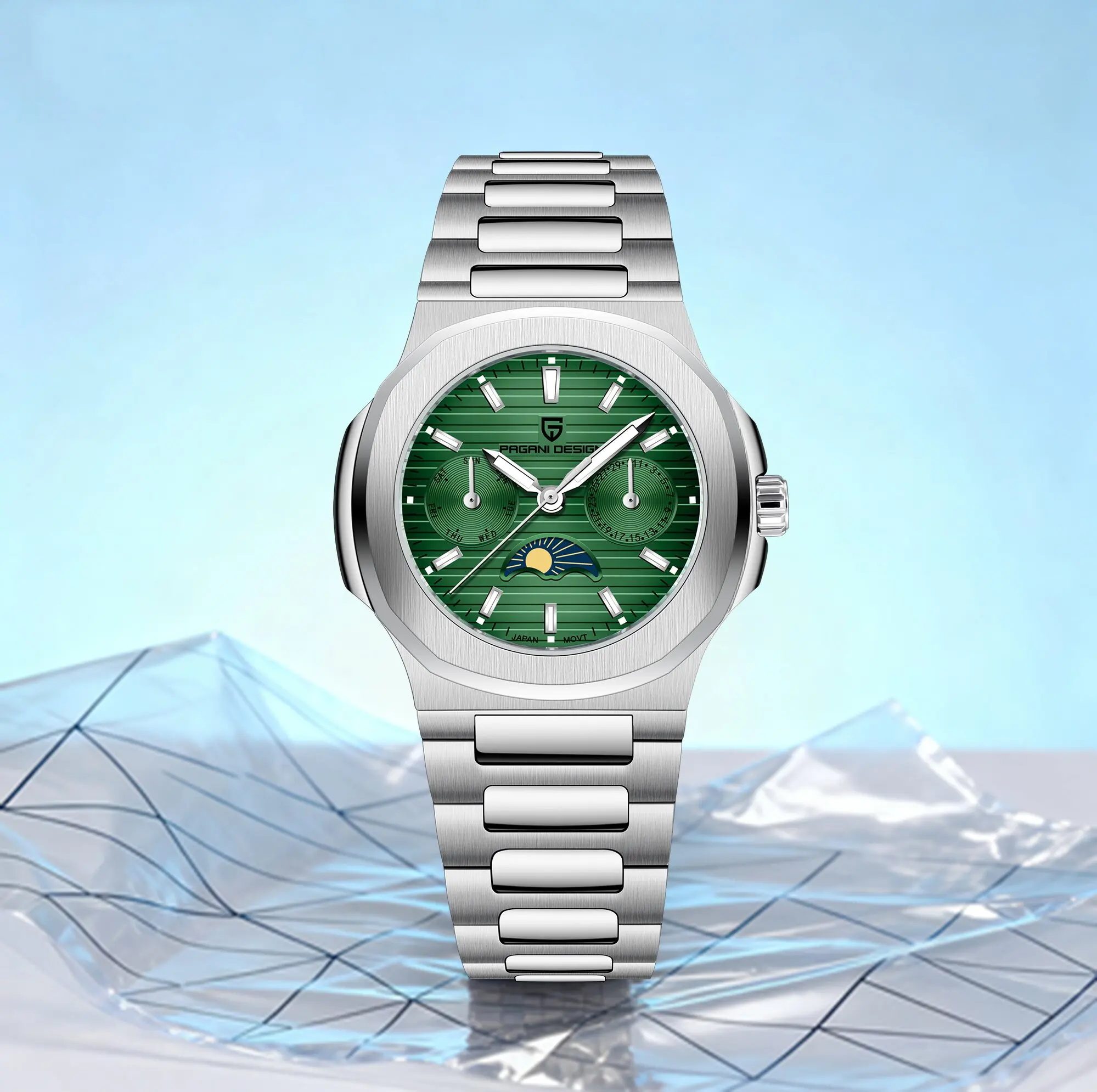 

PAGANI DESIGN New Ladies Quartz Watch Fashion Retro Literary Style Sapphire Glass Butterfly Buckle Weekly Display Luminous Watch