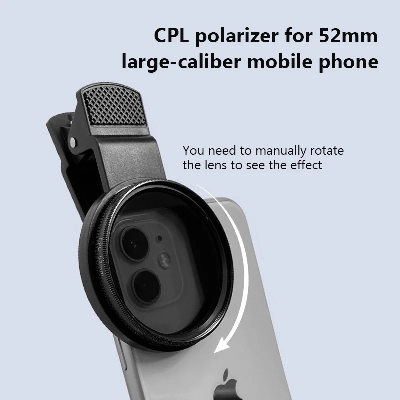 37mm CPL Phone Camera Lens Improve Color Saturation And Contrast Professional For Most Smartphones Polarized Phone Camera Lens
