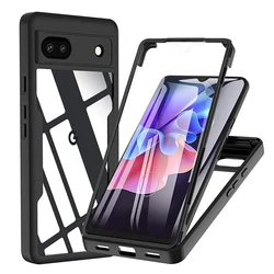 360 Degree Full Body Rugged With Built-in Screen Protector Phone Case For Google Pixel 6A Front+Back Protective Cover