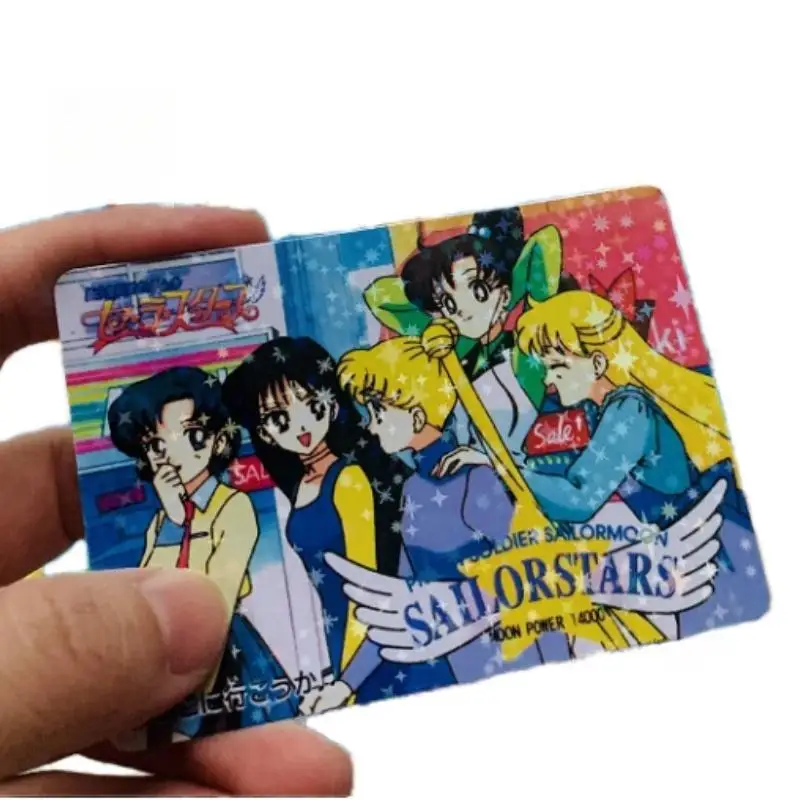 Sailor Moon flash Card Usagi Tsukino Mizuno Ami Kino Makoto Aino Minako DIY Action Toy Figures Anime Game Collection Gift friend