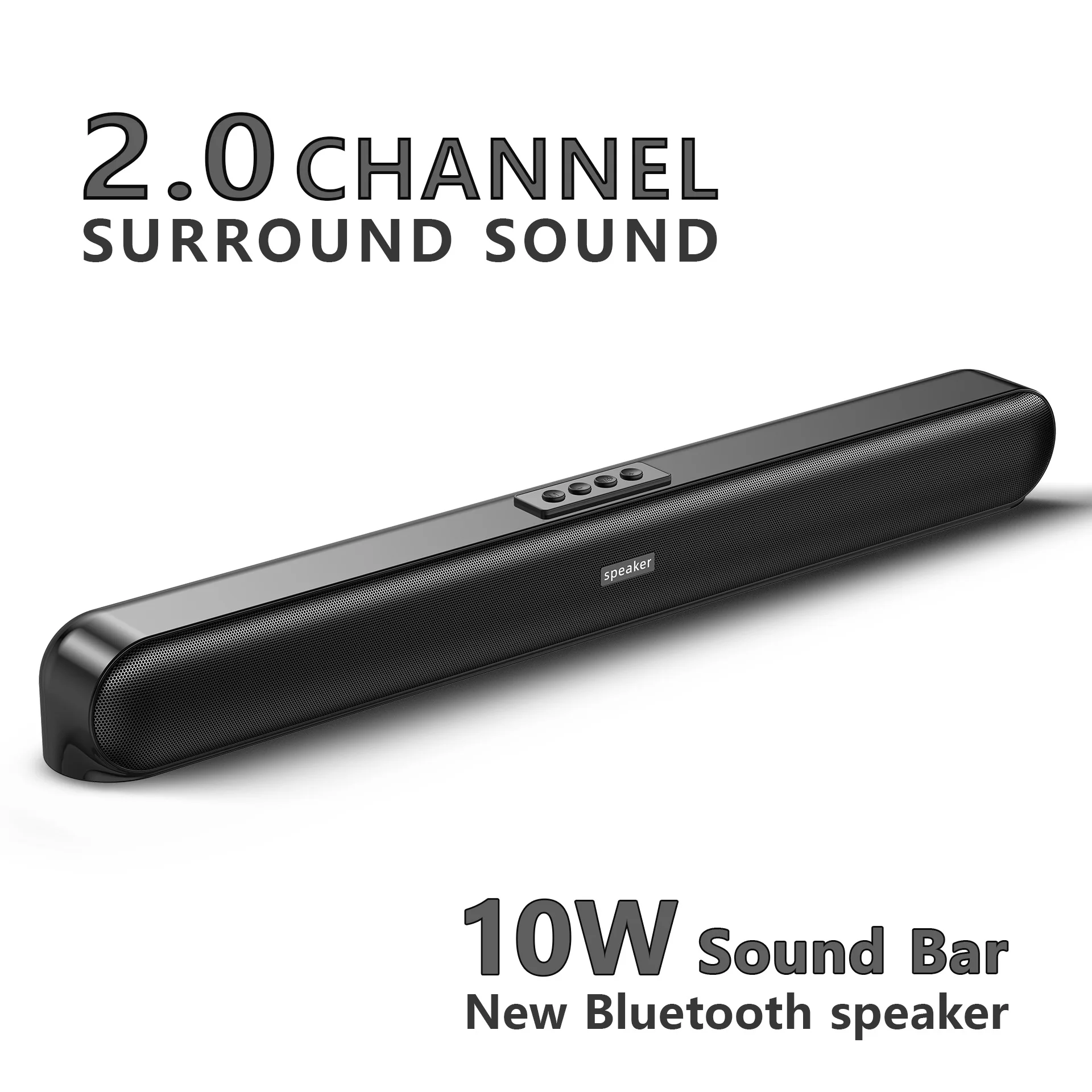 2024 New high-power 10W wireless speaker, Bluetooth speaker, computer speaker, dual speaker subwoofer, stereo echo wall/TF/USB