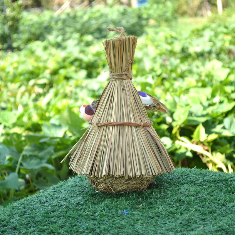 Made Popular Handmade Natural Birdcages  Garden Decorative Home Outdoor Birdhouses Straw Nests