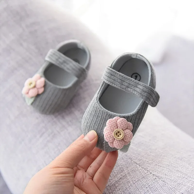 New Baby Girls Shoes Flower Bow Tie Princess Shoes Non-Slip Toddler First Walker Newborn Infants Girl Shoes Comfortable Baby