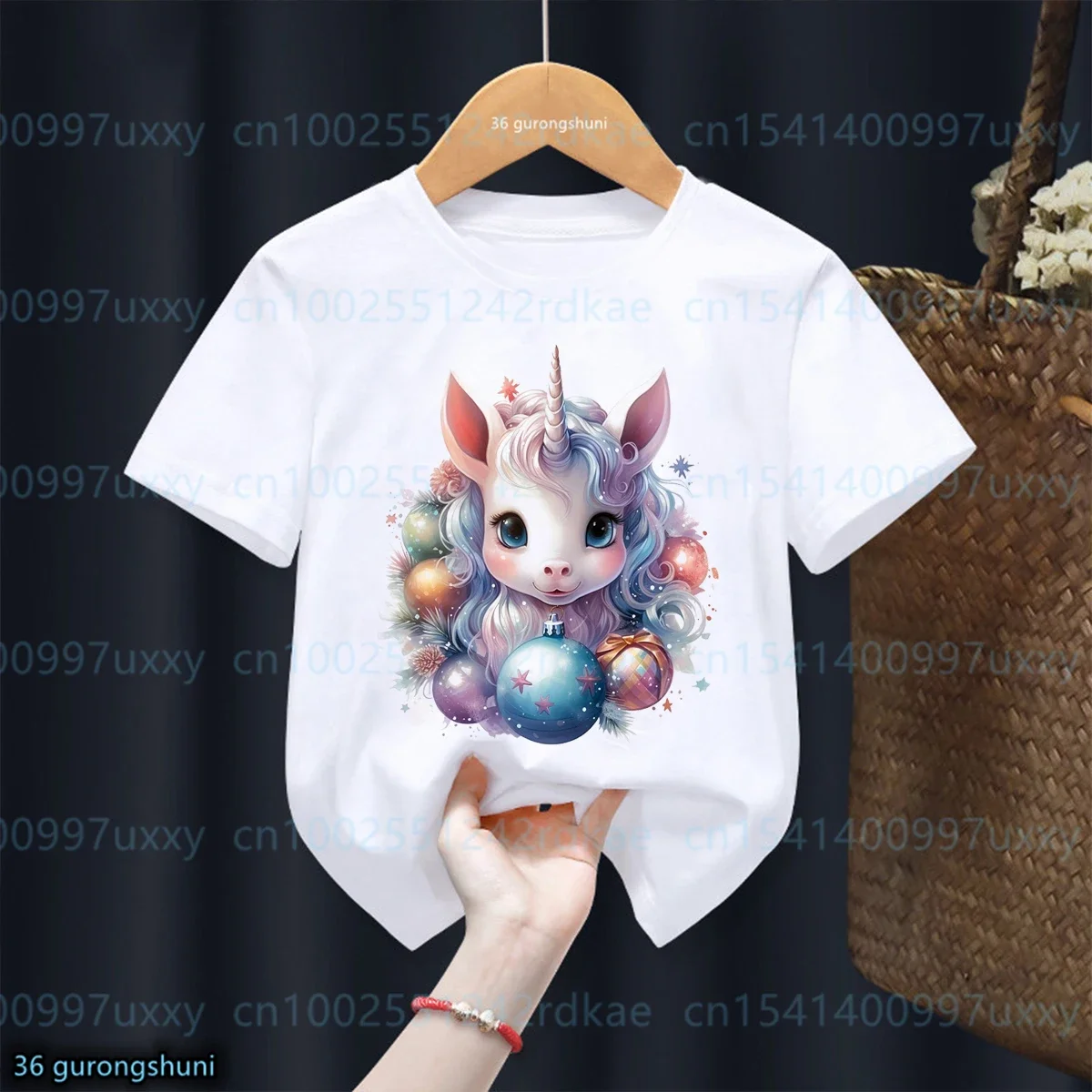 

Kids Tshirt Funny Rainbow Unicorn Cartoon Print Girls T-Shirt Cute Kids Autumn Shirt Top Fashion Boys/Girls Unisex Clothes