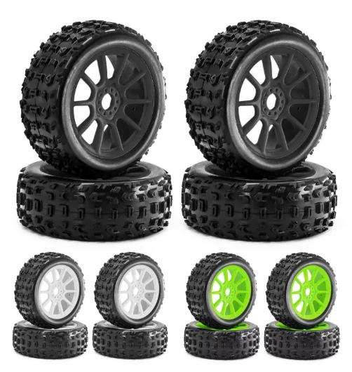 4pcs 118mm 1/8 RC Off-Road Buggy Tires Wheel 17mm Hex for ARRMA Typhon Talion  Redcat Team Losi Kyosho HPI WR8 HSP RC Car