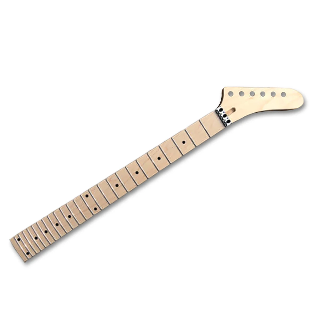 

New 24 Fret Electric Guitar Neck 25.5 inch Maple Fretboard Unfinished Locking Nut Dot Inlay Truss Rod Bolt on Heel #US