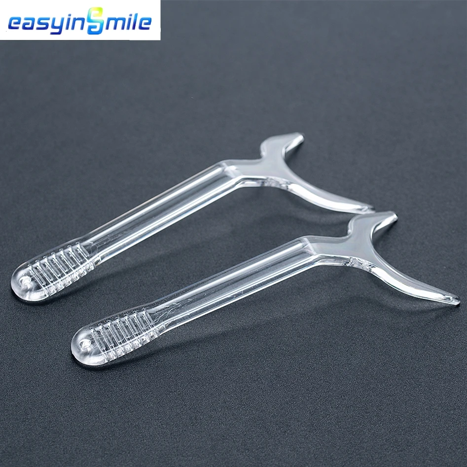 

Easyinsmile Dental Large Cheek Retractor Mouth Opener Photograph T-shape Lip Autoclave 6.3cm Width Clear Plastic High Quality