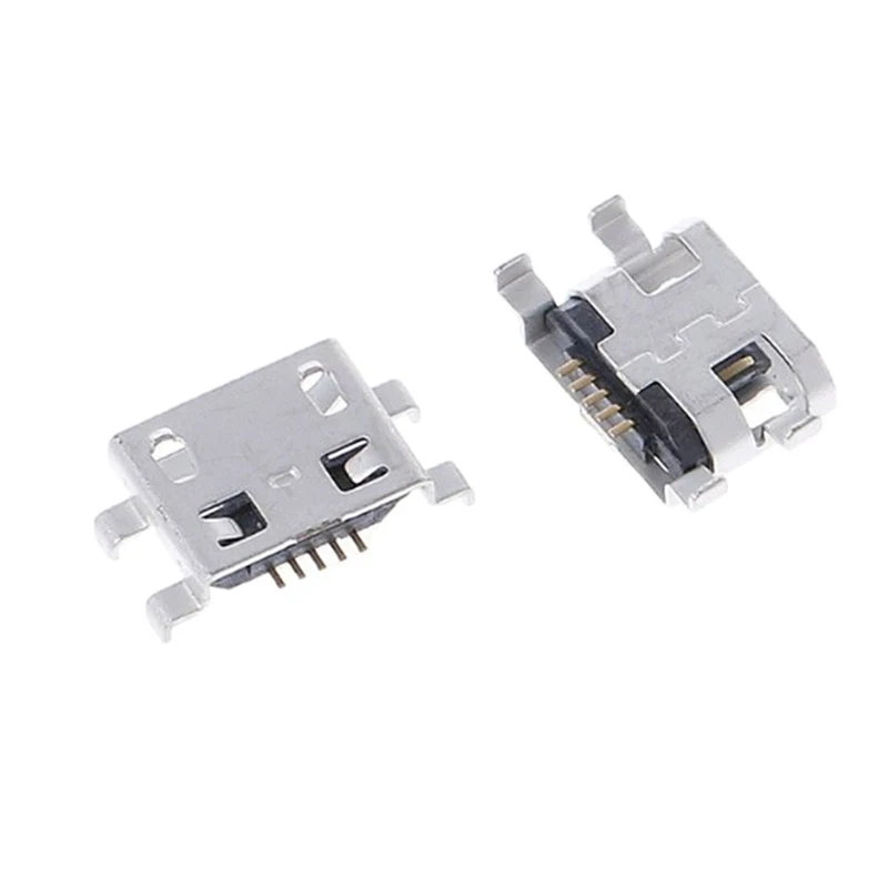 Micro usb tipo b 5 pinos conector do carregador fêmea, 10 pcs