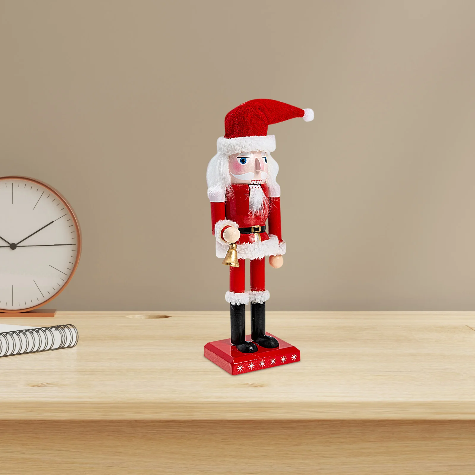 

Nutcracker Ornament Wooden Craft Decor For Home Office Table Desktop Xmas Puppet Santa Figure Christmas Decoration