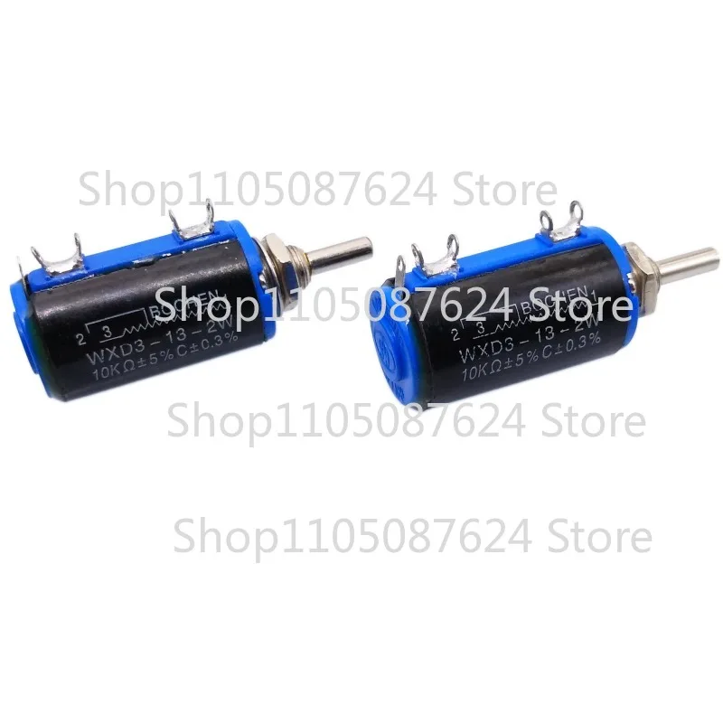 VV  2Pcs 10K ohm WXD3-13 Rotary Multi-turn Wirewound Precision Potentiometer