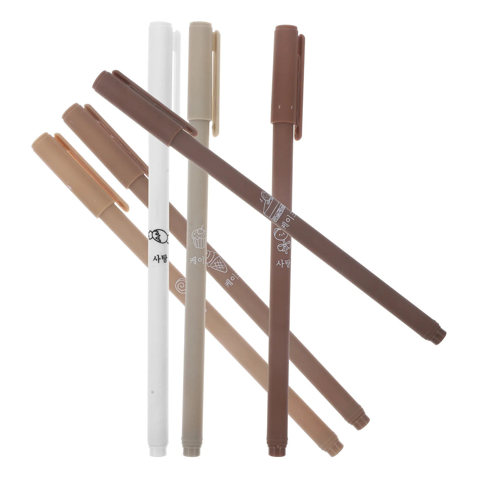 6 Pcs Gel Pen Set Writing Black Students Stationery Gift Cute Pens for Note Taking