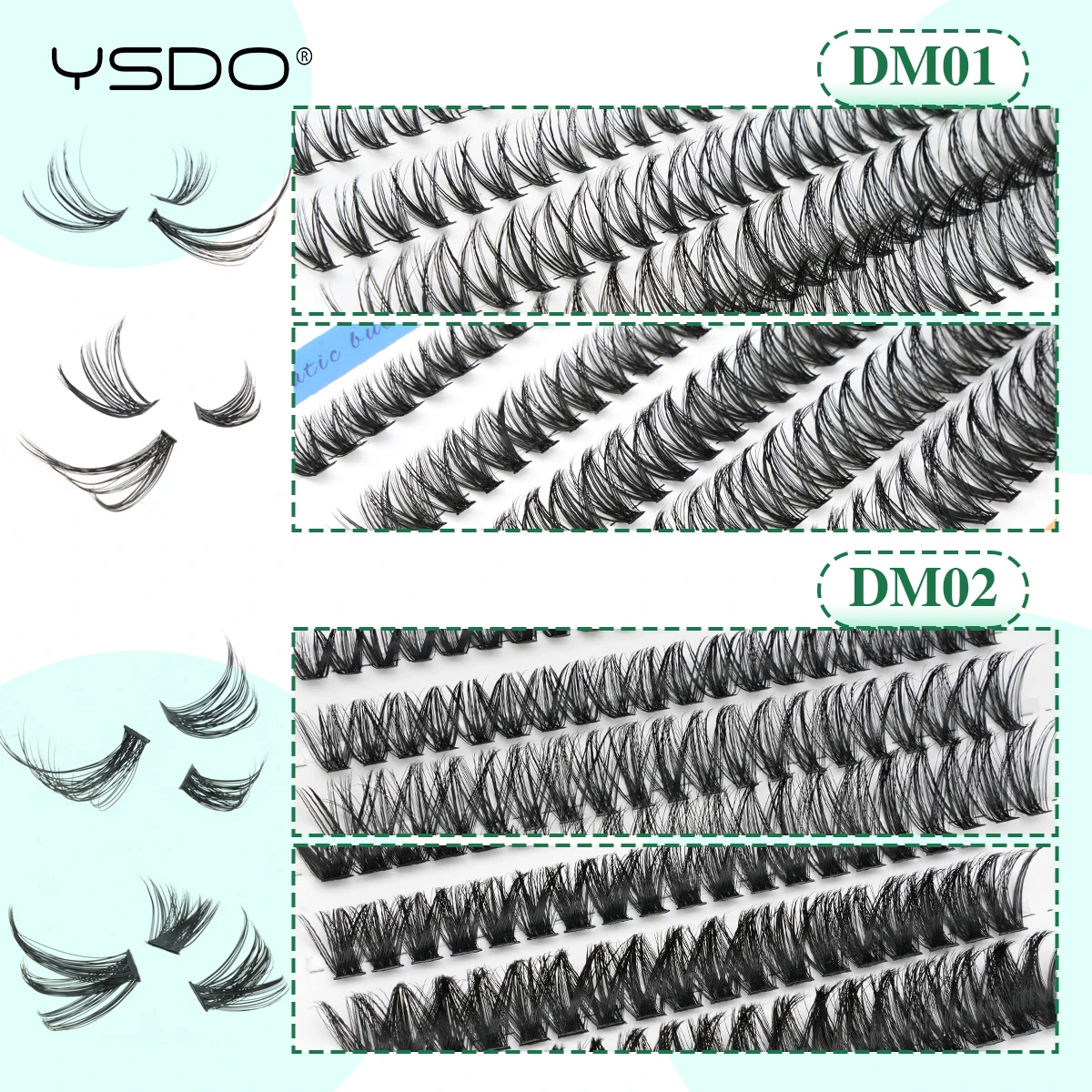 YSDO DIY Einzelwimpern D-Curl Natürliche Wimpernverlängerung Volumen Weiche 3D Nerz Falsche Wimpern Wimpernbüschel Make-up Faux Cils – Detail 3