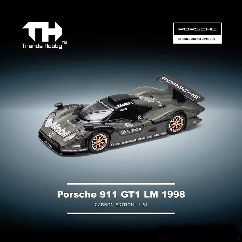 TH Porche 911 GT1 LM 1998 1:64 مقياس سبيكة يموت الصب نموذج مصغر سيارة تحصيل لعبة للكبار هدايا عيد الميلاد للبنين