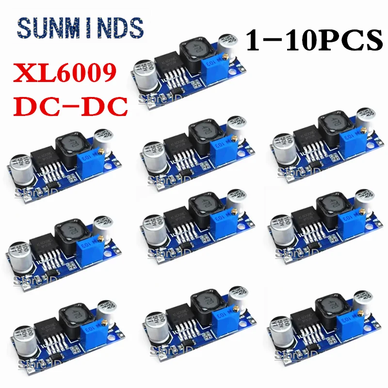 1-10PCS XL6009 4A Boost Converter Step Up Adjustable 15W 5-32V to 5-50V DC-DC Power Supply Module LM2577 Step-up Module