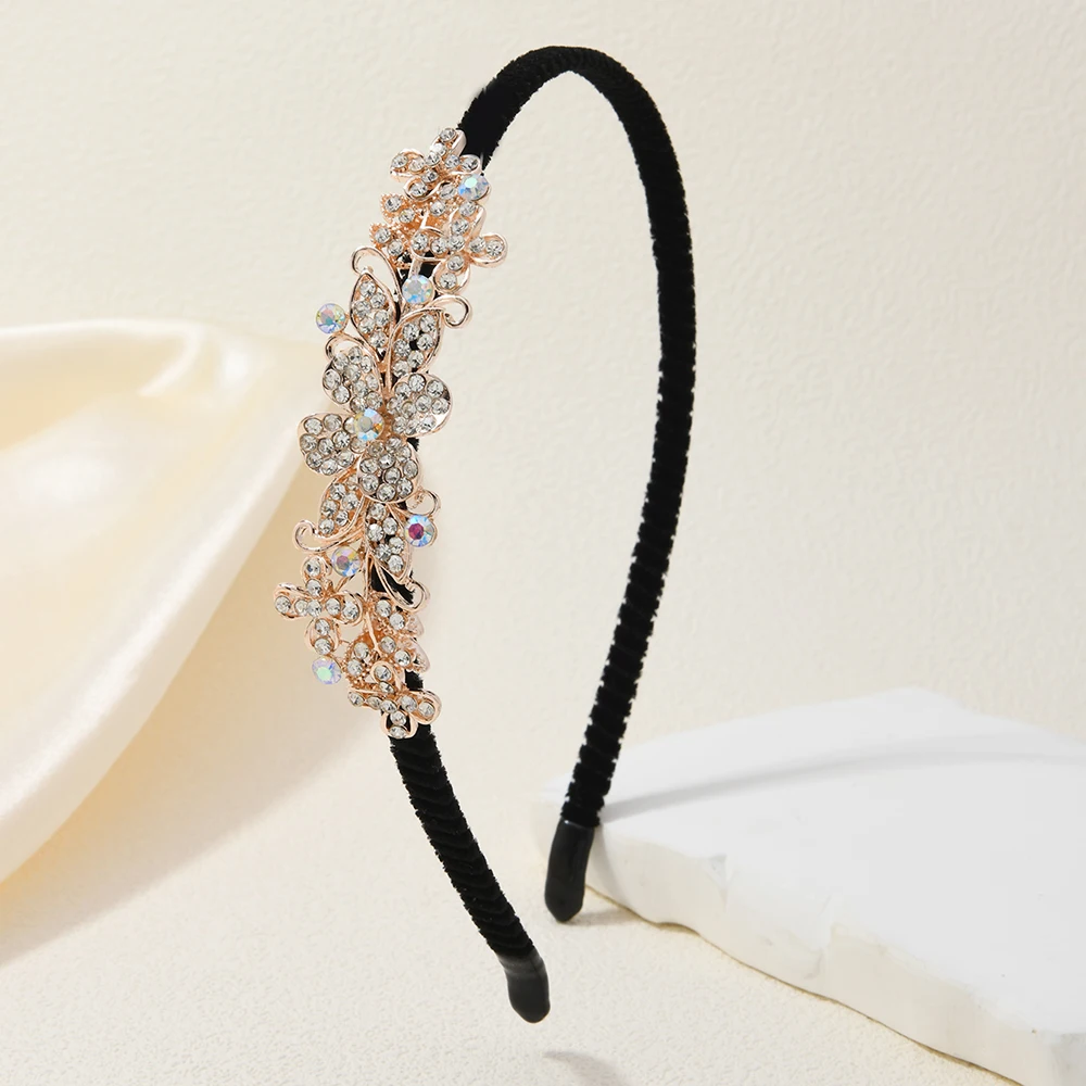 

Baroque hair bands, fashionable headwear, floral hair bands, shiny hair accessories, rhinestones, ladies' accessories