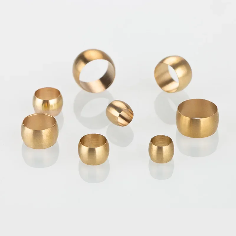 100 Stück Messing-Doppelhülsen-Klemmhülsen 4/5/6/8/10/12/14 mm Dichtungsring-Armaturen für zentrale Schmierung – Detail 4