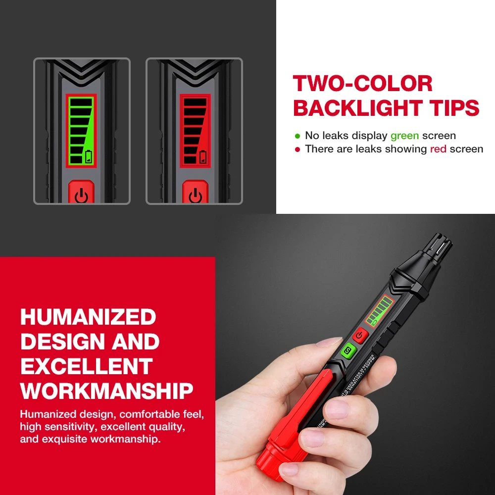 Imagem -04 - Habotest-detector Portátil do Vazamento do Gás Natural Detector do Vazamento Alarme Audível e Visual Sniffer do Gás para Localizar Combustível Ht59 Ht60