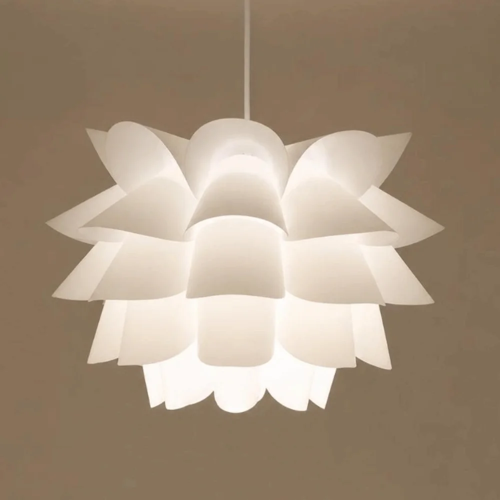 Modern Lotus Flower Ceiling Light Hand-Crafted Flower Design Pendant Light Fixture Flower Flush Mount Chandelier Home Decor