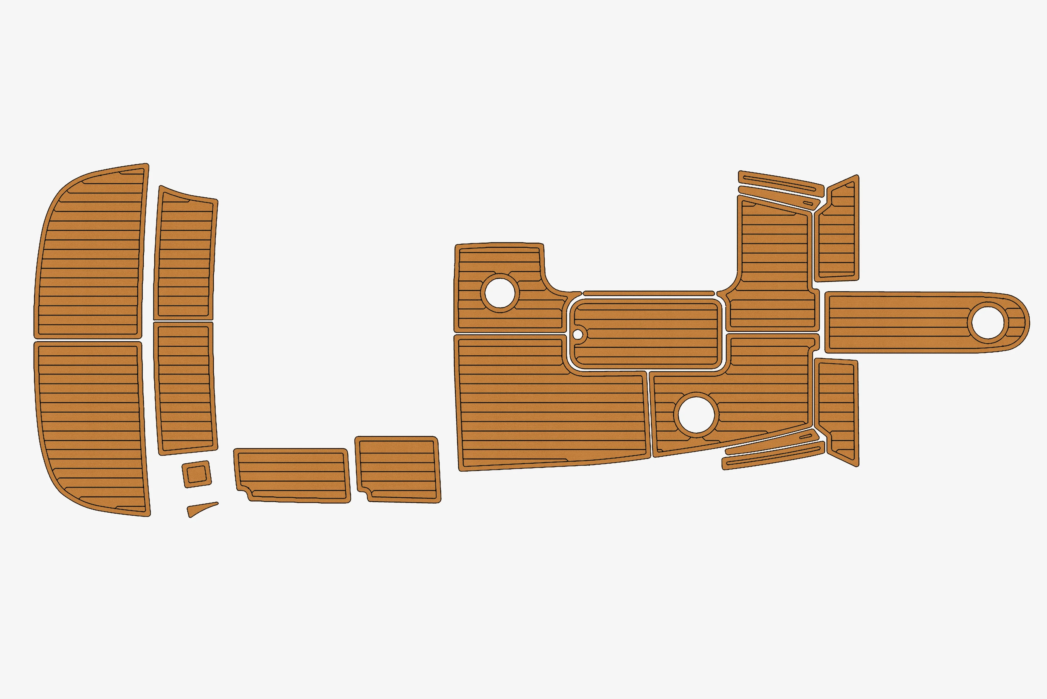 

2013 Bayliner 225 Bowrider 1/4 дюйма, 6 мм, пена EVA, нескользящий морской коврик из тикового дерева, настил из ПВХ, оздоровительный ковер, морской пол