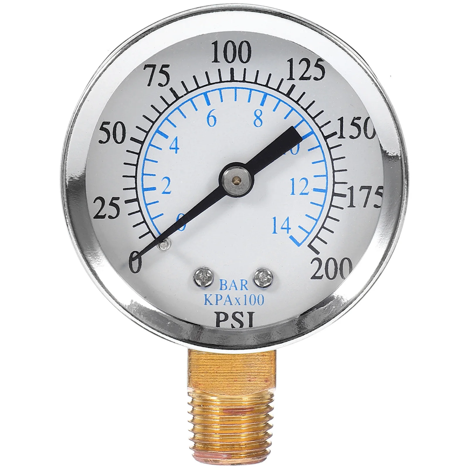 

50Mm Pressure Gauge 0-200 Psi 0-14 Bar Compressor Air Pressure Gauge Double Scale Measurement Reliable Performance