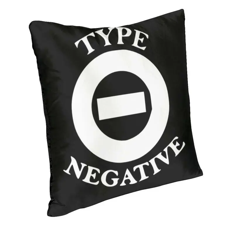 Goth Heavy Metal Band O Type Negative Logo Square Pillow Case Decoration Cushions Throw Pillow for Sofa Double-sided Printing