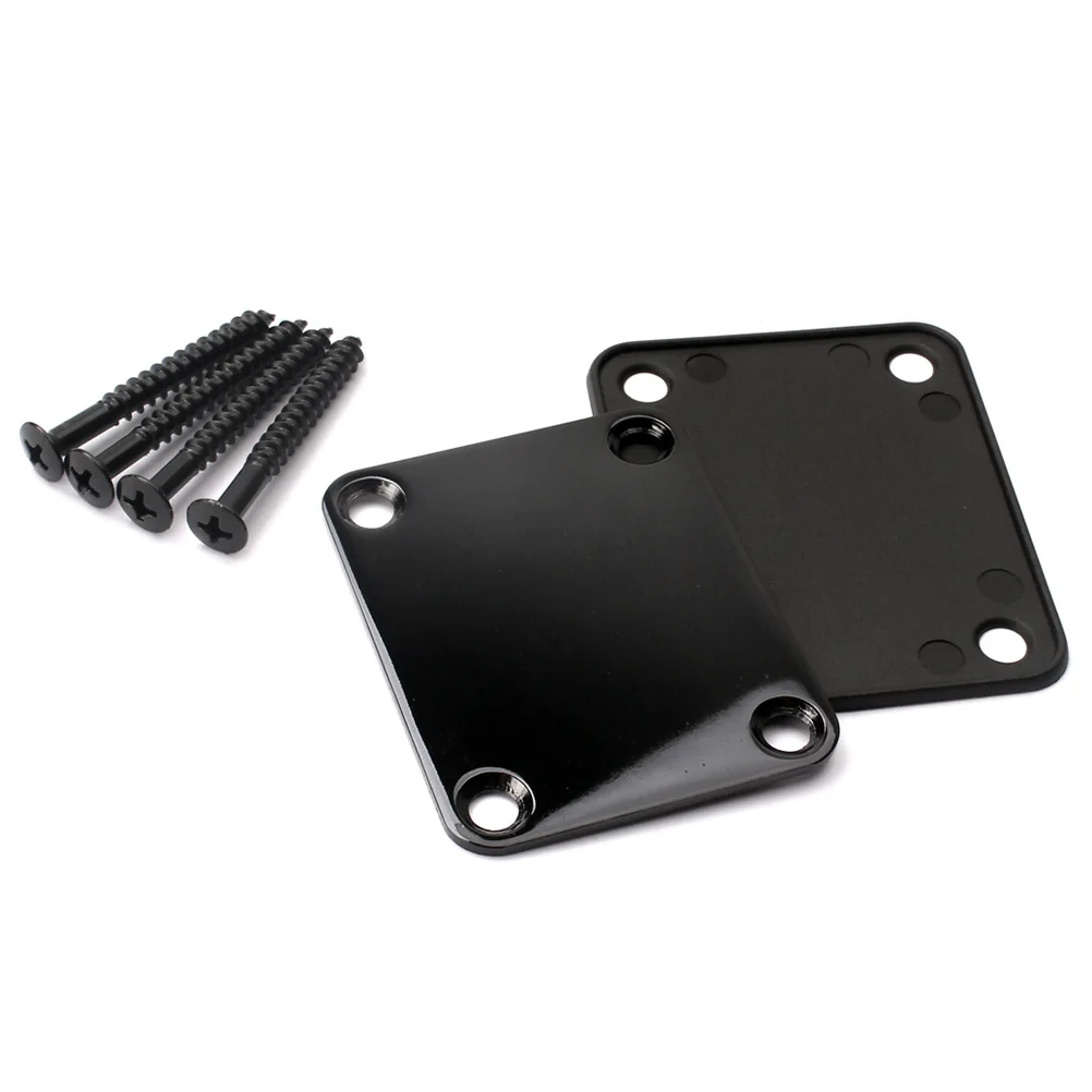 

Reinforcement Board Guitar Neck Plate Black Backplate Bass Connecting Metal Electric