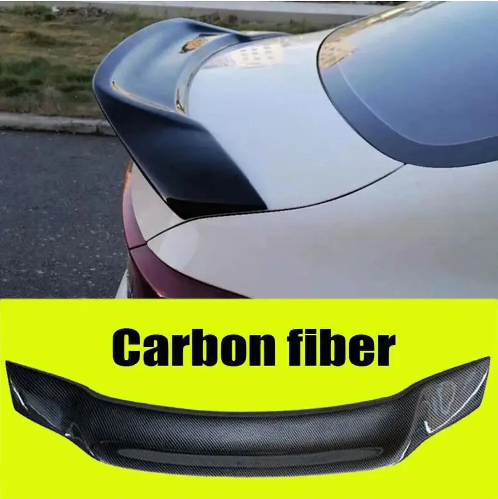 For Kia Forte K3 2019 20 21 22 carbon fiber Rear Trunk Lip Spoiler Wing Body kit Trim car accessories