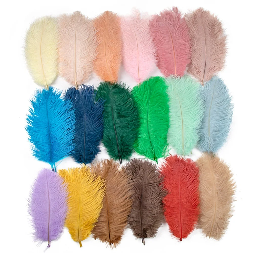 

Large Pole Ostrich Feather Handicrafts Wedding Dress Decorate Carnaval Assesory 10Pcs/Lot 50-55CM High Quality Ostrich Feathers