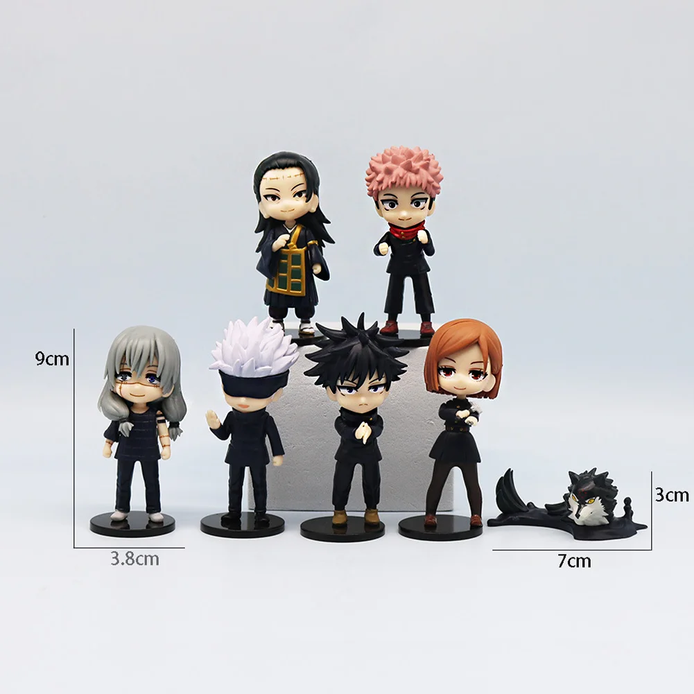 7Pcs JJK Anime Figure Gojo Geto Suguru Itadori Yuji Fushiguro Megumi Ryomen Sukuna Action Figure PVC  Figurine Model Toys Gifts - view 3