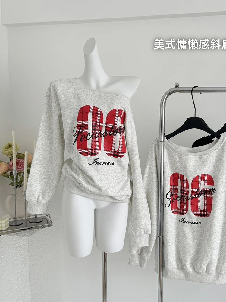 

Autumn Winter Women Gyaru Long Sleeve Harajuku Loose Casual Sweatshirts Pullovers Designer Grunge Punk Tide Dark Academia Kpop