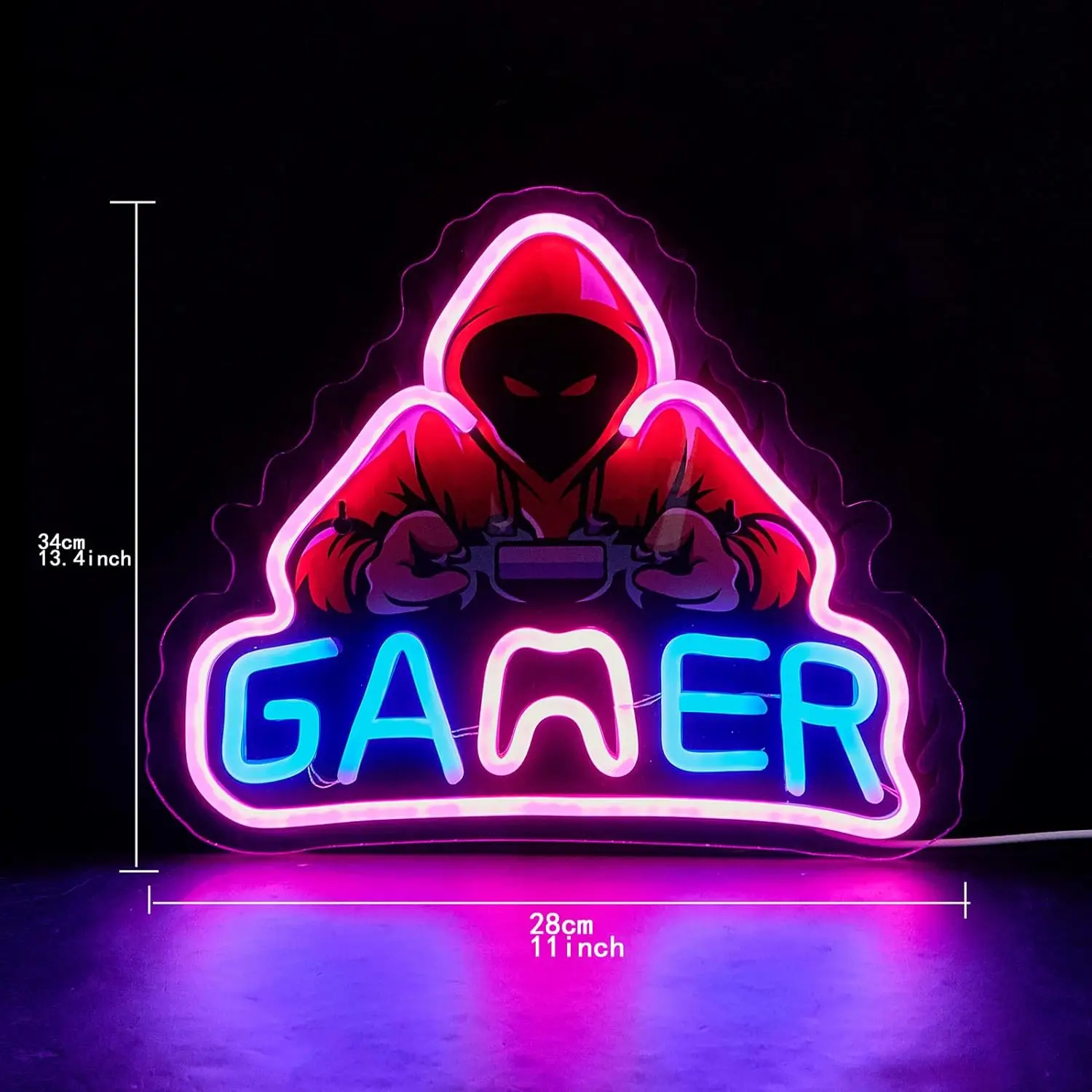 Gaming Neon Sign With Gamer Background Gamer Neon Light For Boys Room Decor Neon Sign Wall Decoration Gamer Gift For Teen Boy