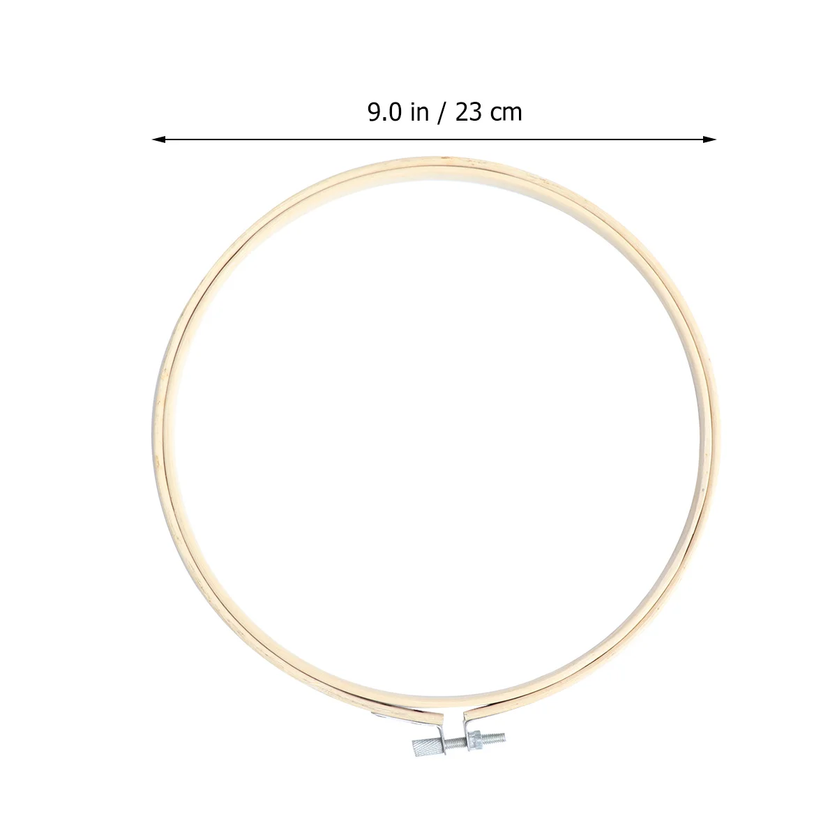 1Pcs 23Cm Bamboo Embroidery Hoop Kit for DIY Cross Stitch and Fabric Painting Easy Fixing Craft Circle Frame Ideal Beginner
