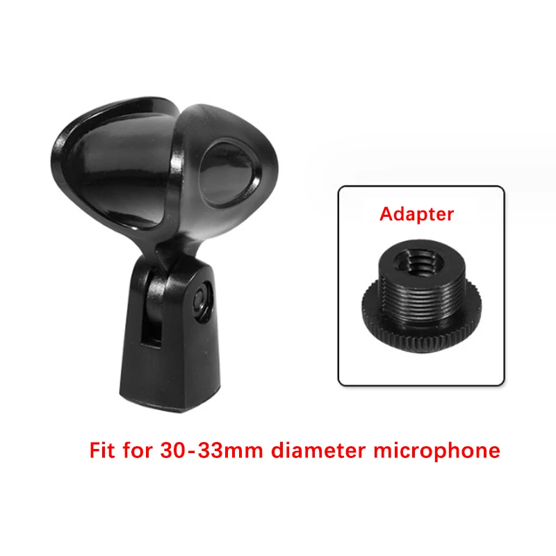 2X Universal Microphone Stand Holder Clamp Mic Microphone Clips For Mic Stand