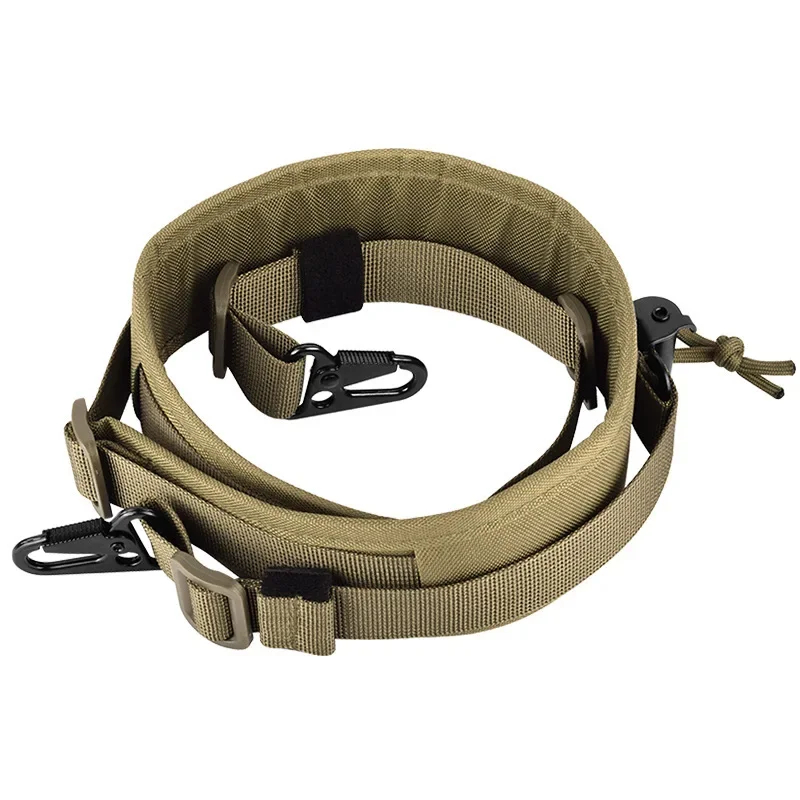 Outdoor tactical strap multifunctional two-point nylon strap slung gun rope quick release shoulder strap lanyard