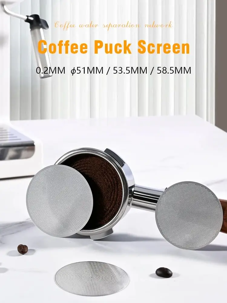 Espresso Puck Scherm Koffiefilter Herbruikbare Roestvrijstalen Houder 0.2mm Voor 51/54/58mm Koffie Filterhouder barista Accessoires - afbeelding 2