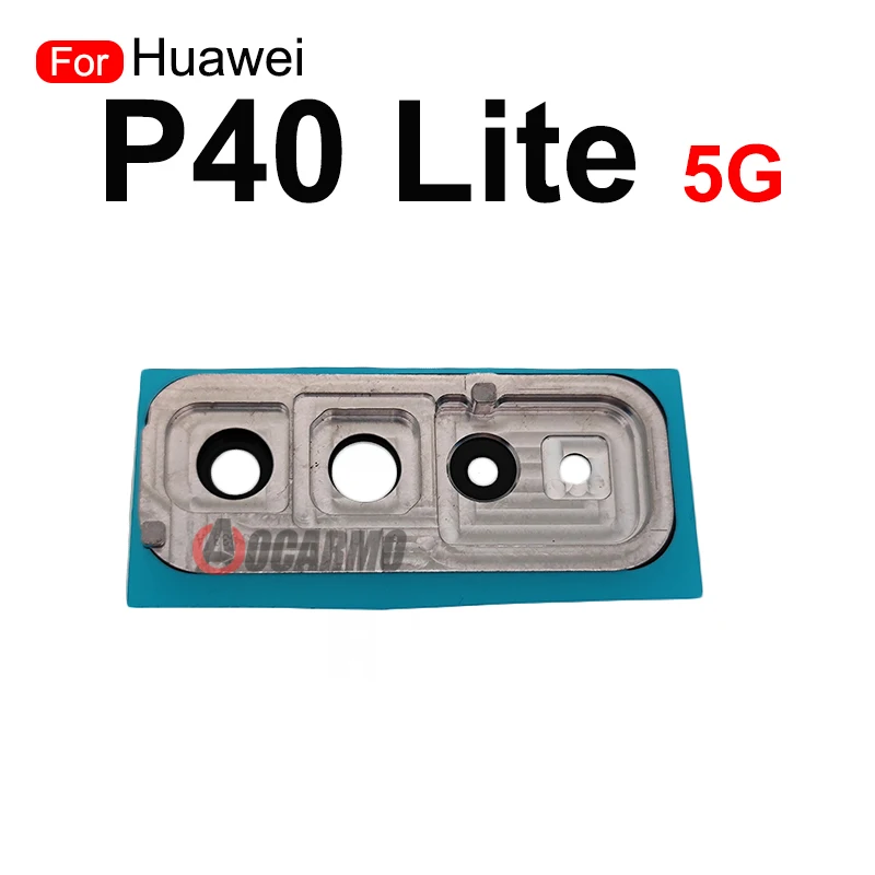 1Pcs Back Camera Lens With Frame Black Green Pink Replacement Parts For Huawei P40 Lite 4G 5G